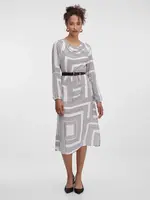 Bílé vzorované midi šaty ORSAY