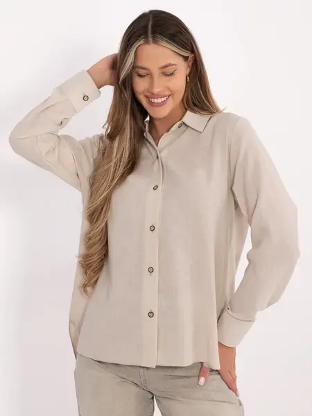 Béžová jednobarevná košile