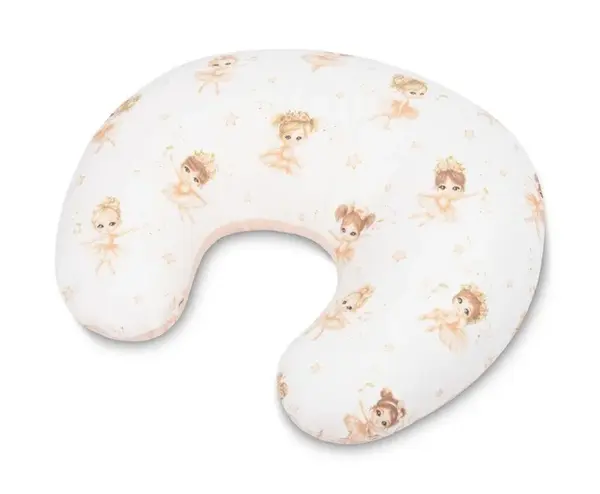 Dojčiace vankúš, podkova, mušelín, bavlna, Baletka, púdrovo ružová