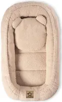 Baby Nellys Oboustranné hnízdečko s polštářkem Teddy Boucle - béžové
