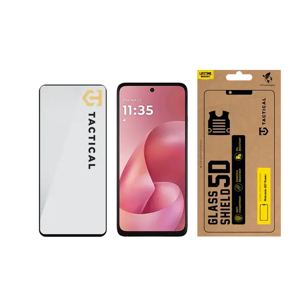 Tvrzené sklo Tactical Glass Shield 5D pro Motorola Moto G57 Power, černá
