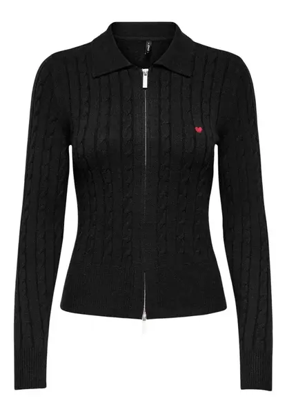 Černý cardigan Only s dlouhým rukávem