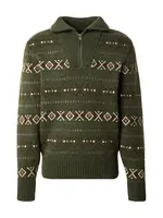 MUSTANG Sveter 'Eastvale'  hnedá / kaki / biela