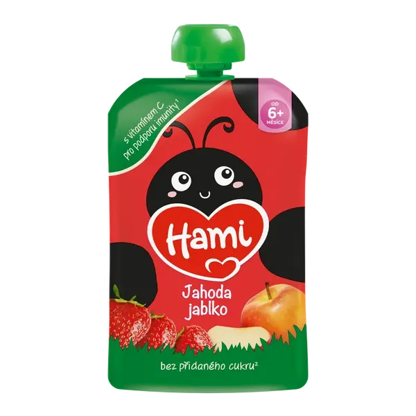 HAMI Příkrm kapsička Jablko, banán a jahoda 100 g