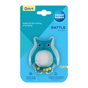 CANPOL BABIES Chrastítko sova - modré