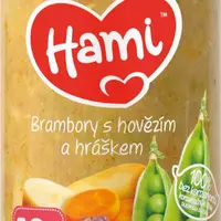 HAMI masozeleninový příkrm Brambory s hovězím a hráškem, 12+ 250 g