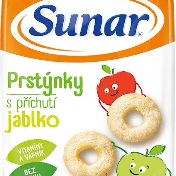 SUNAR dětské křupky jablečné prstýnky 50 g