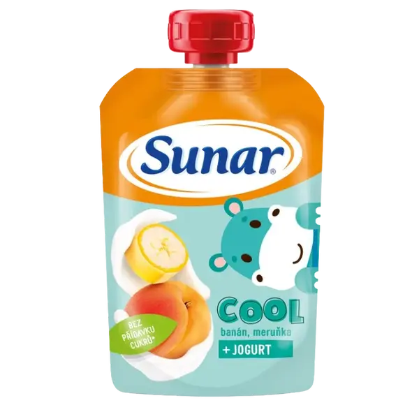 SUNAR Cool ovocná kapsička banán, meruňka, jogurt 12m+ 110 g