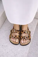 Dámske šľapky s leopardím vzorom