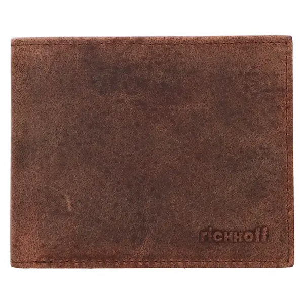 Pánská kožená slim peněženka Richhoff Oliver - hnědá