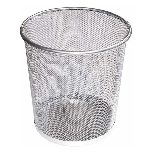 Odpadkový koš kovový 38x47cm, stříbrný