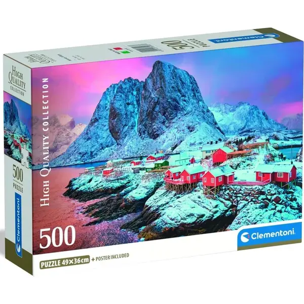 Clementoni puzzle 500 Hamnoy dediny