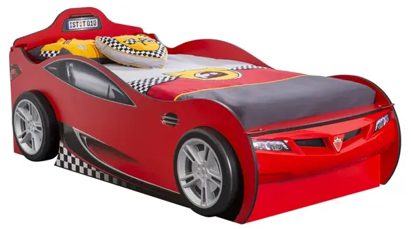 Dětská postel auto super s přistýlkou 90x190cm - červená