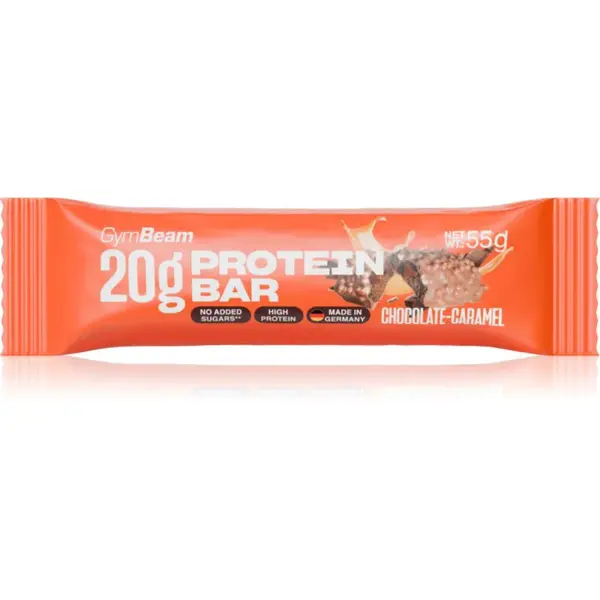 GymBeam 20 g Protein Bar proteinová tyčinka bez přidaného cukru příchuť Chocolate Caramel 55 g