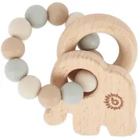 Bieco Teether with Silicone Chain Elephant kousátko 1 ks