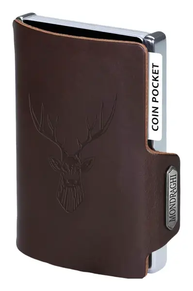 Kožená mini peňaženka Mondraghi Silhouette Classic Deer Brown