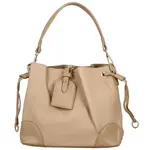 Módní dámská koženková kabelka na rameno Linna, béžová