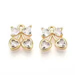 Brass Micro Pave Cubic Zirconia Charms