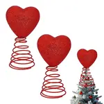 Christmas Themed PVC Treetop Heart Ornament with Spring