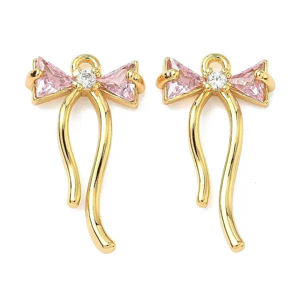 Brass Micro Pave Cubic Zirconia Pendants