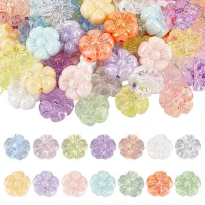 112Pcs 14 Colors Transparent & Opaque Acrylic Beads