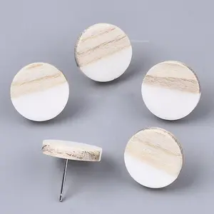 Resin & Wood Stud Earrings