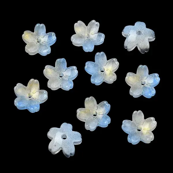 Dyed & Heated Glass Bead Caps