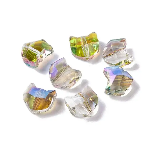 100Pcs Electroplate Glass Beads