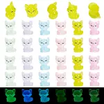 30Pcs 6 Colors Luminous Resin Fox Display Decoration