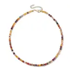 Faceted Round Natural Agate(Dyed & Heated) Beaded Necklaces for Women