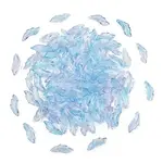 100Pcs Baking Painted Transparent Glass Pendants