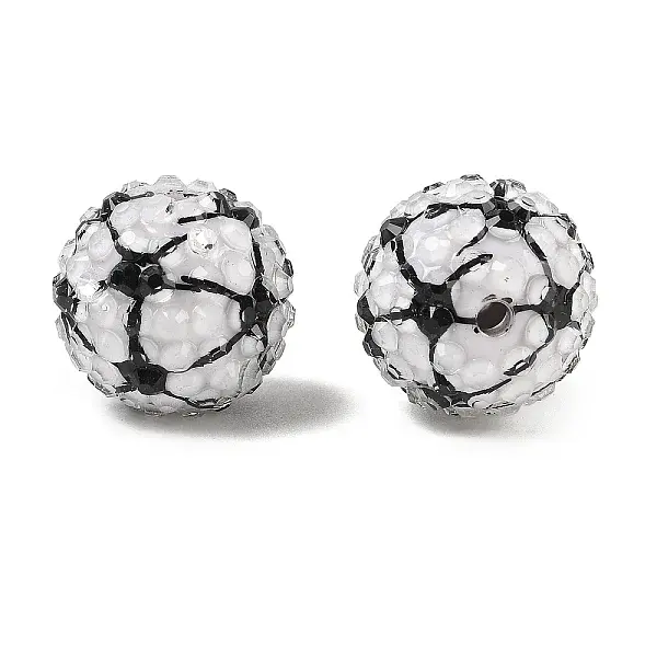 Sport Theme Opaque Acrylic Resin Beads