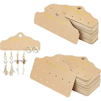 100Pcs 2 Style Plastic Earring Display Paper Cards