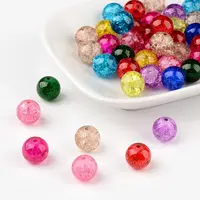 Mixed Crackle Glass Beads