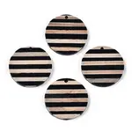 Stripe Resin & Wood Pendants