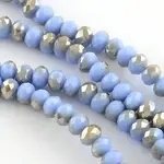 Electroplate Glass Faceted Rondelle Bead Strands
