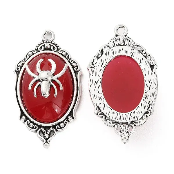 Halloween Alloy Oval Pendants