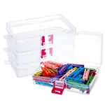 1 Grid Transparent PP Plastic Bead Containers with Hinged Lids