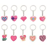 10Pcs 10 Styles PVC Keychains
