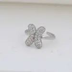 Brass Micro Pave Clear Cubic Zirconia Cuff Rings