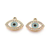 304 Stainless Steel Rhinestone Pendants