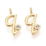 Brass Micro Pave Cubic Zirconia Charms