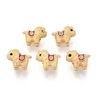 925 Sterling Silver Dark Red Enamel Beads