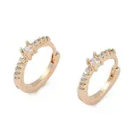 Clear Cubic Zirconia Hoop Earrings