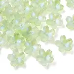 30Pcs Electroplate Transparent Glass Beads