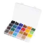 1008Pcs 24 Color Transparent Glass Bead