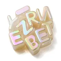 Opaque Rainbow Iridescent Acrylic Beads