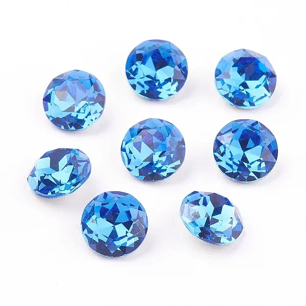 Pointed Back & Back Plated Glass Rhinestone Cabochons