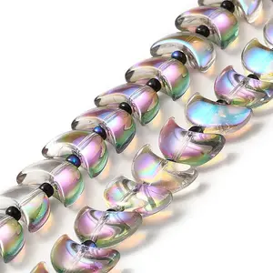 Transparent Electroplate Glass Beads Strands