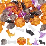 60Pcs 6 Styles Halloween Themed Plastic Beads